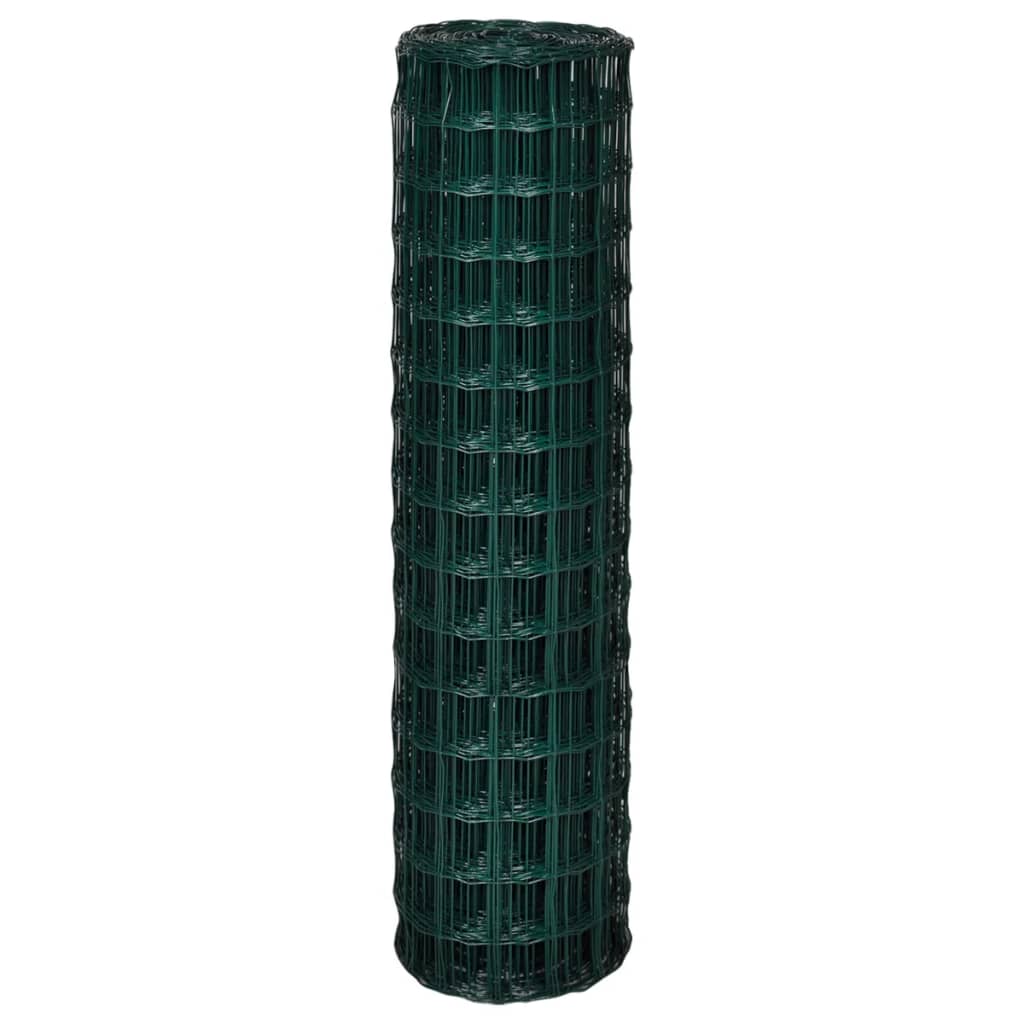 vidaXL Euro Fence Steel 25x1.5 m Green