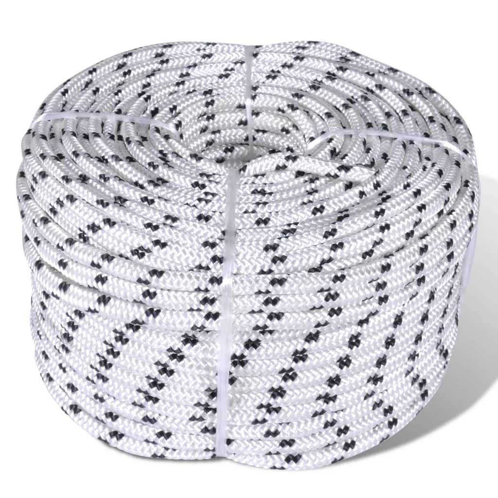 90462 vidaXL Braided Rope Coil Boat Line Polyester 12 mm x 50 m