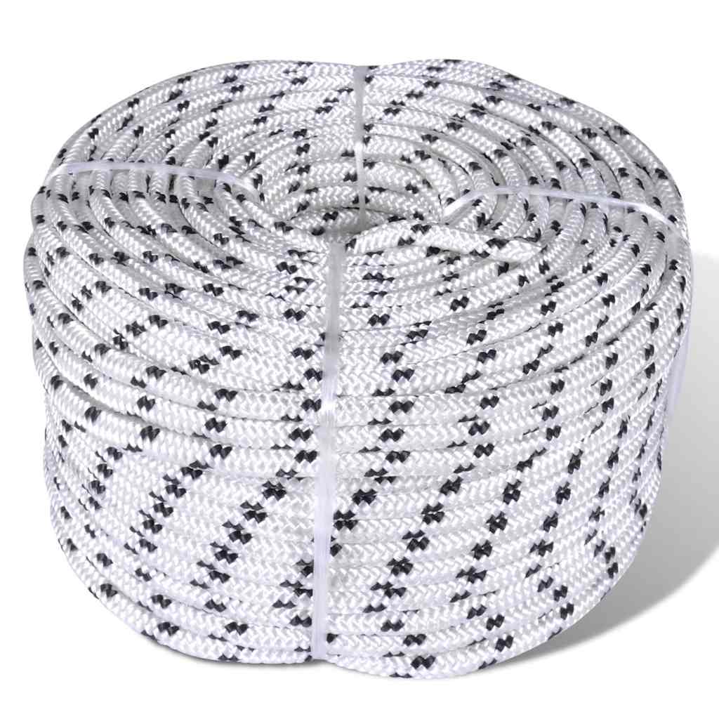 90463 vidaXL Braided Rope Coil Boat Line Polyester 14 mm x 50 m