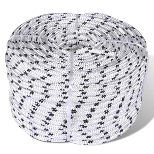 90463 vidaXL Braided Rope Coil Boat Line Polyester 14 mm x 50 m