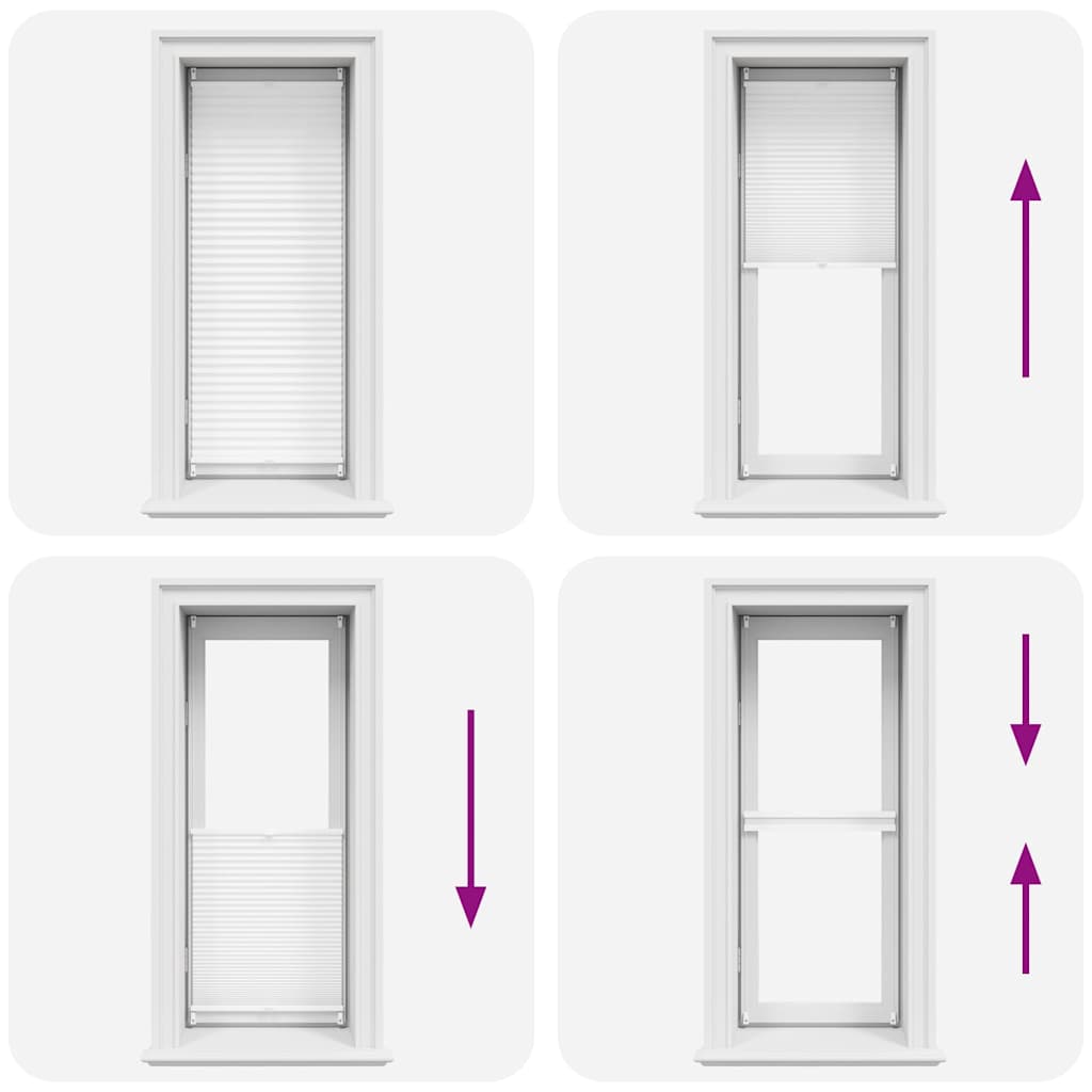 Plisse Blind 50x150cm White Pleated Blind
