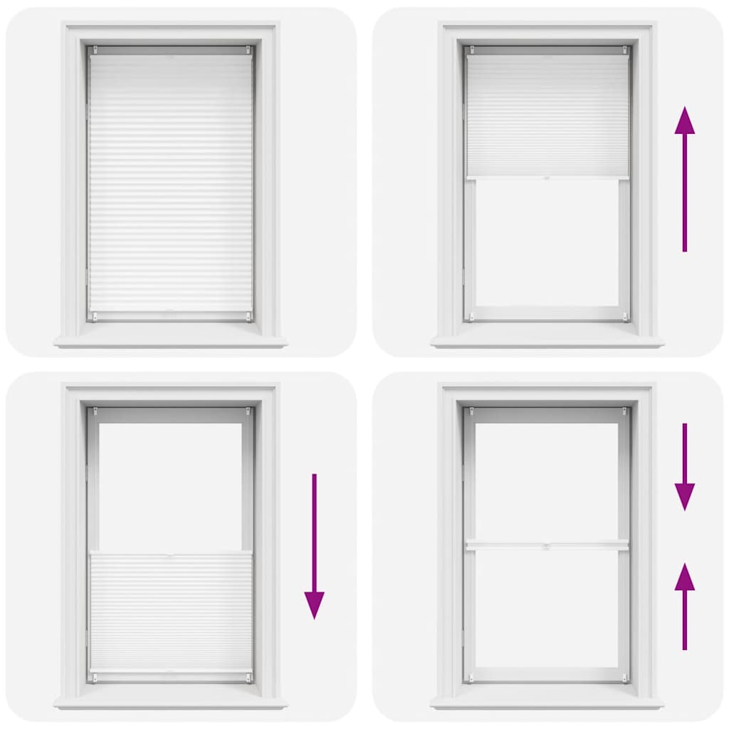 Plisse Blind 90x150cm White Pleated Blind