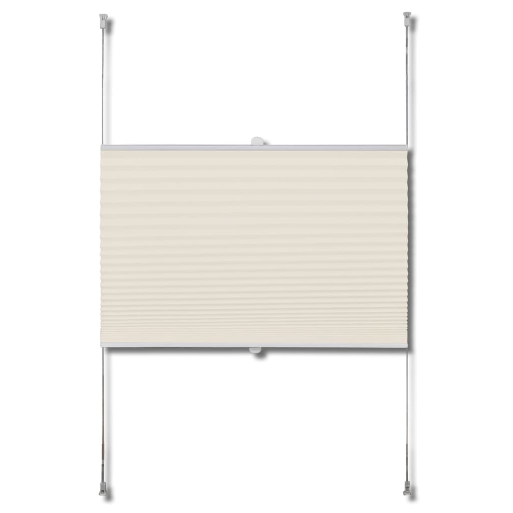 vidaXL Plisse Blind 90x100cm Creme