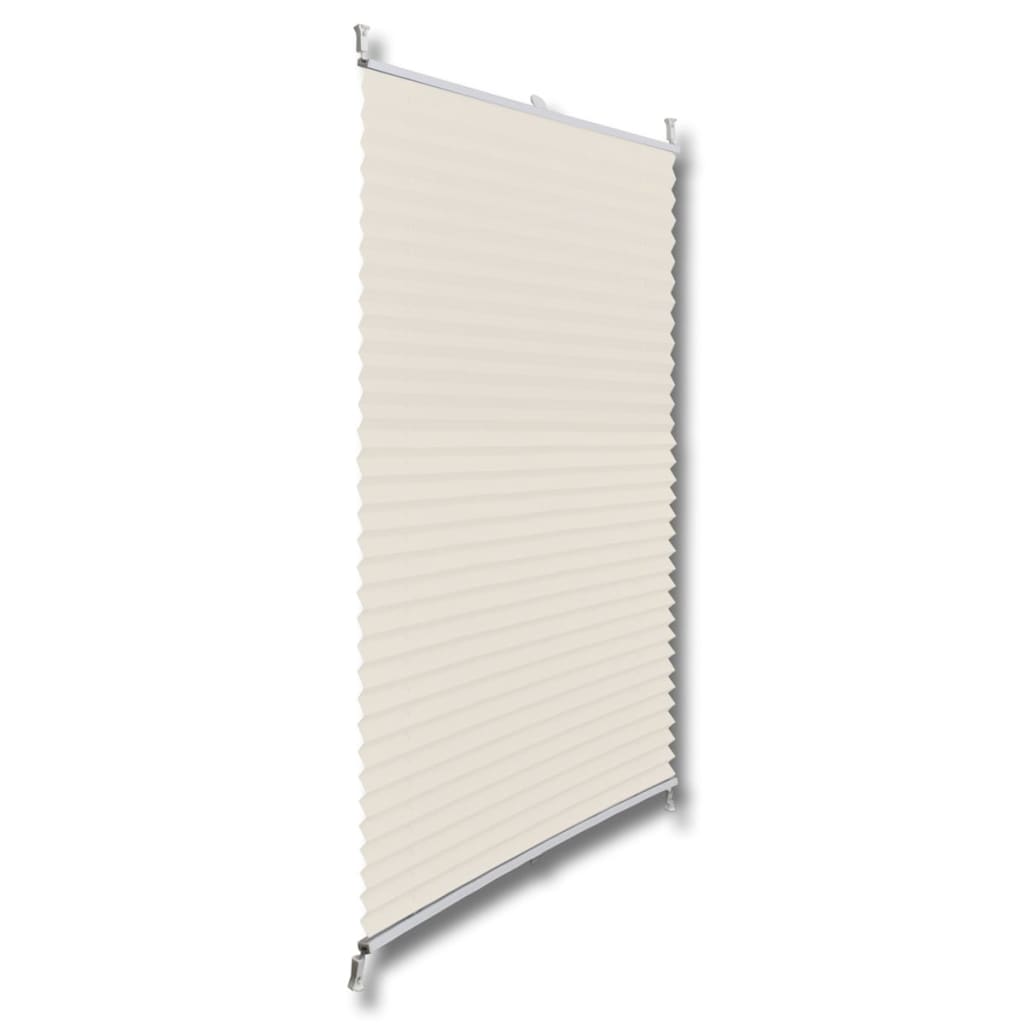 vidaXL Plisse Blind 100x125cm Cream