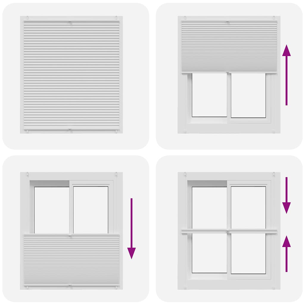 Plisse Blind 110x150cm White Pleated Blind