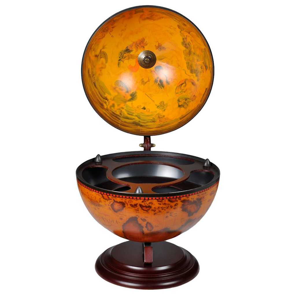 Tabletop Globe Bar Wine Stand Wood