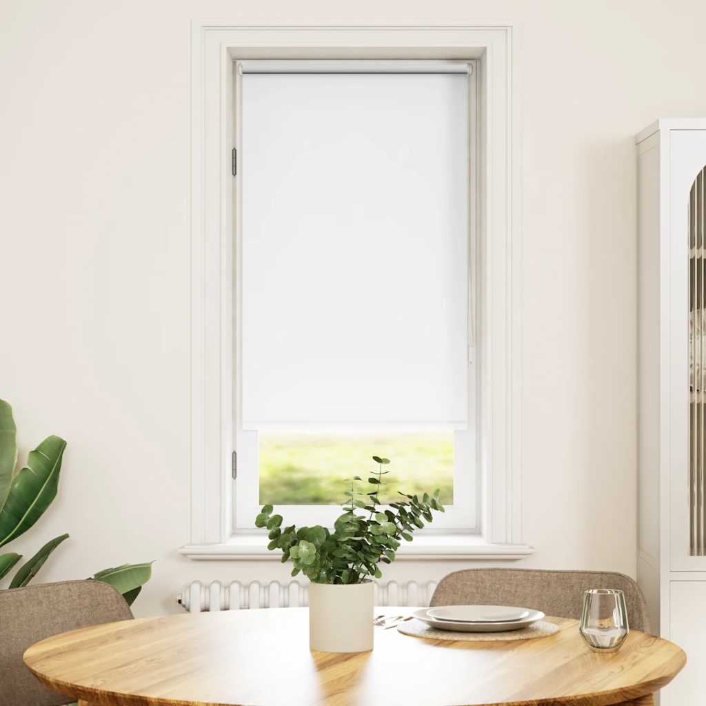 Roller Blind Blackout 44.4x100 cm Fabric Width 40 cm White