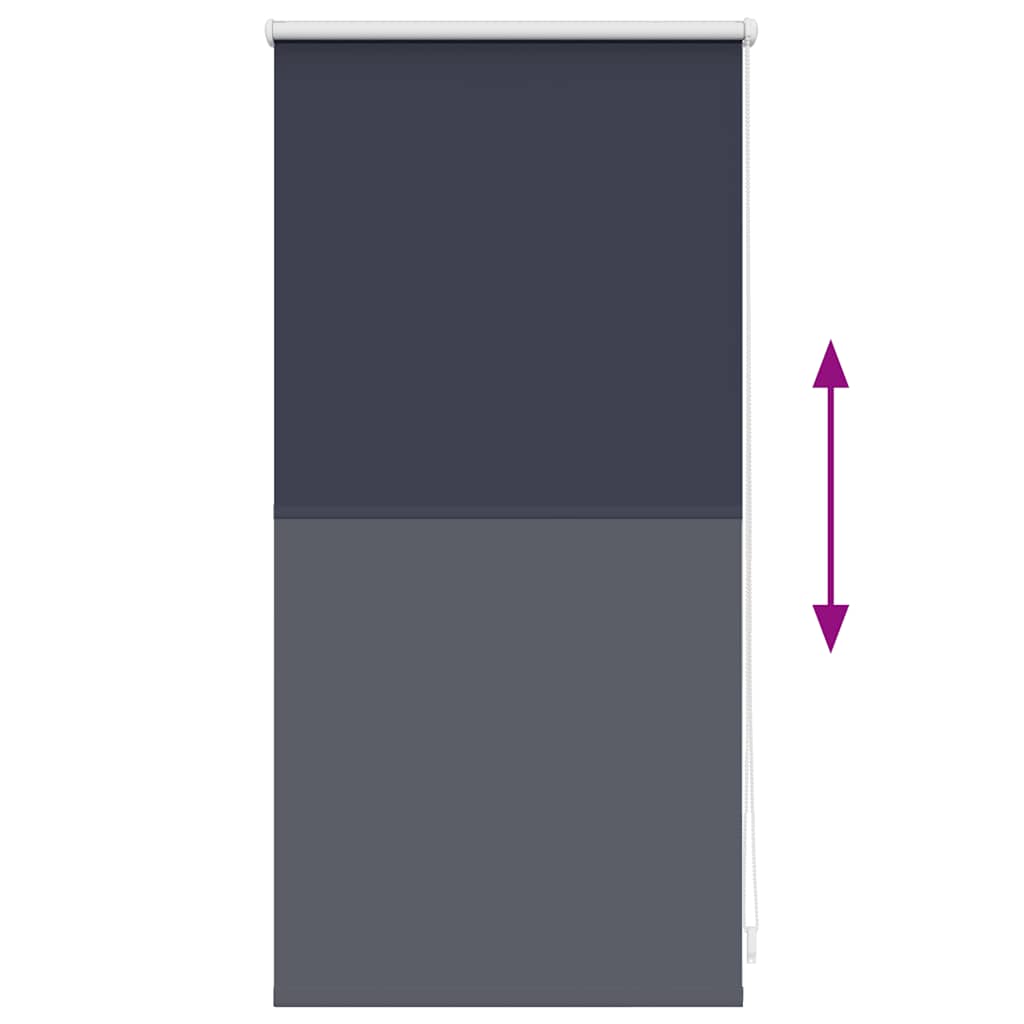 Roller Blind Blackout 44.4x100 cm Fabric Width 40 cm Marine / Blue