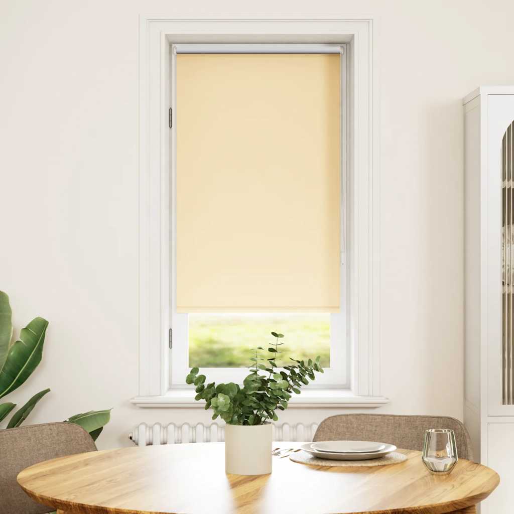 Roller Blind Blackout 64.4x120 cm Fabric Width 60 cm Beige
