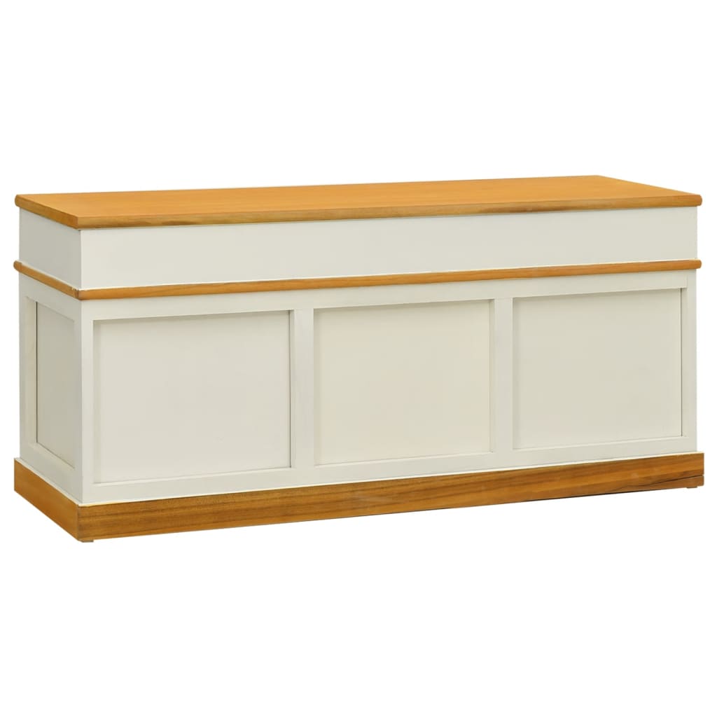vidaXL Storage Bench Solid Paulownia Wood 100 cm