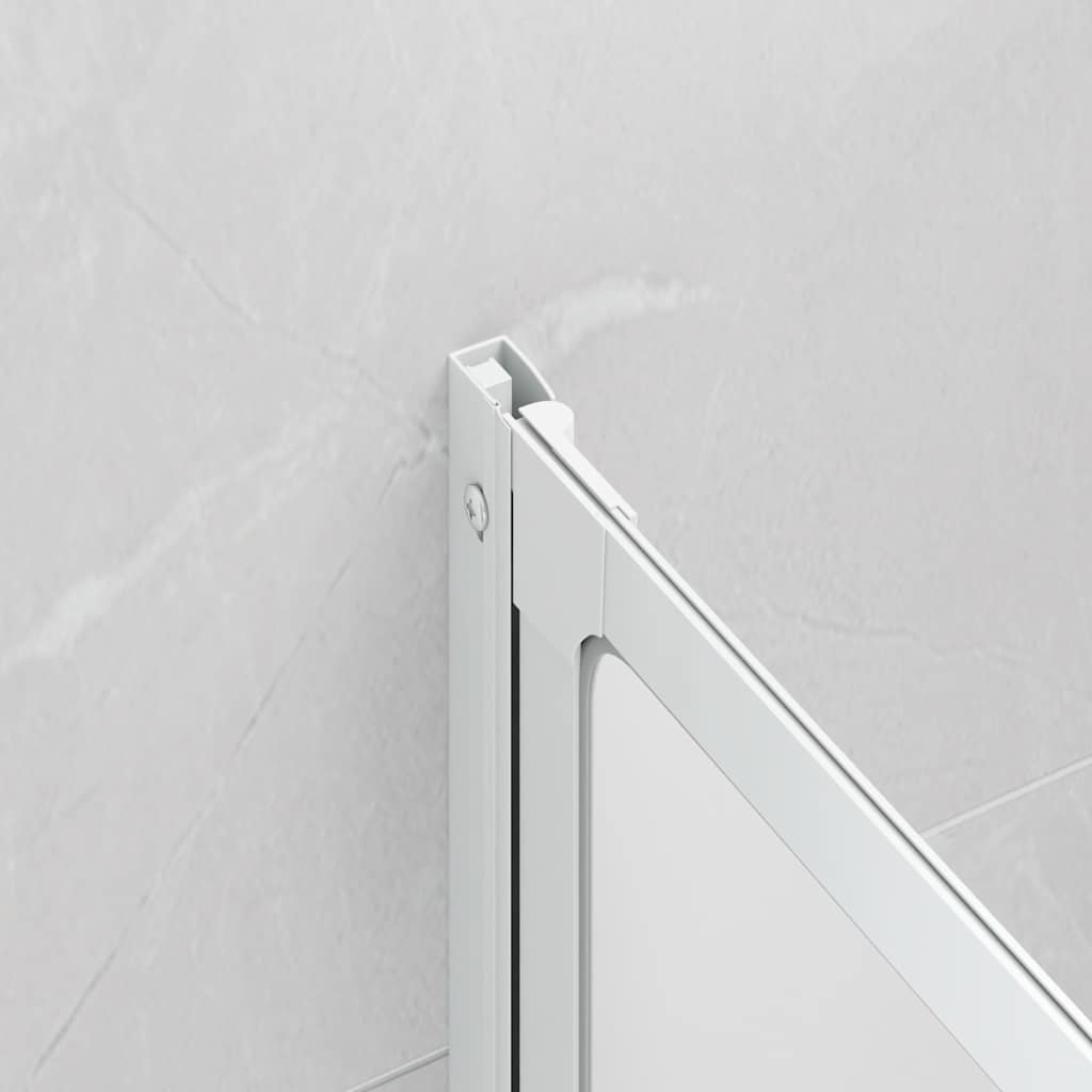 Shower Bath Screen Wall 141 x 132 cm 3 Panels Foldable