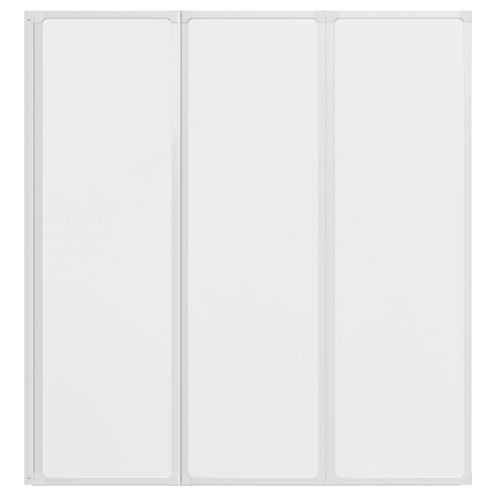 Shower Bath Screen Wall 141 x 132 cm 3 Panels Foldable
