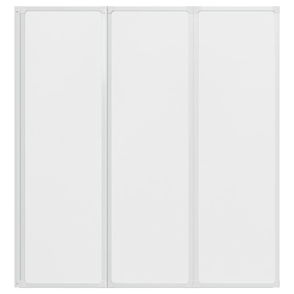 Shower Bath Screen Wall 141 x 132 cm 3 Panels Foldable