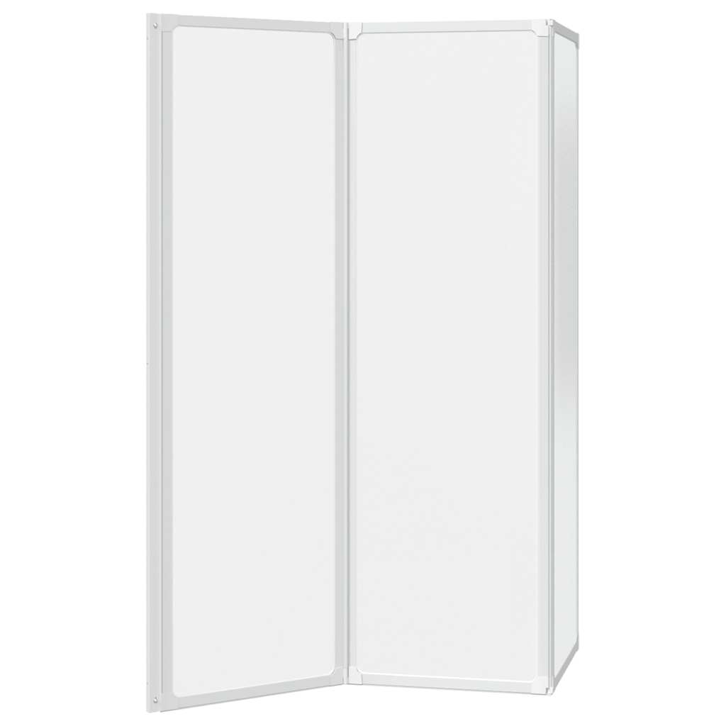 Shower Bath Screen Wall 141 x 132 cm 3 Panels Foldable
