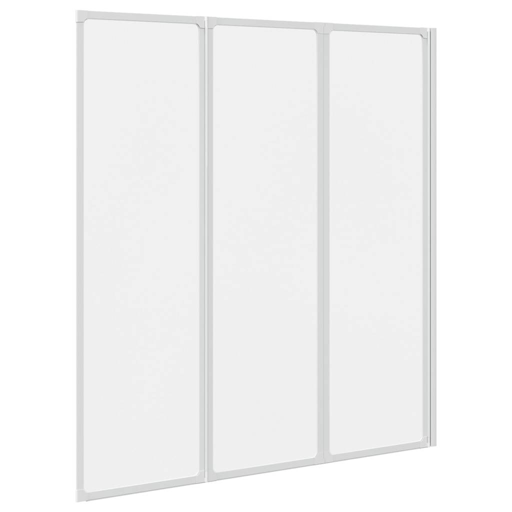 Shower Bath Screen Wall 141 x 132 cm 3 Panels Foldable
