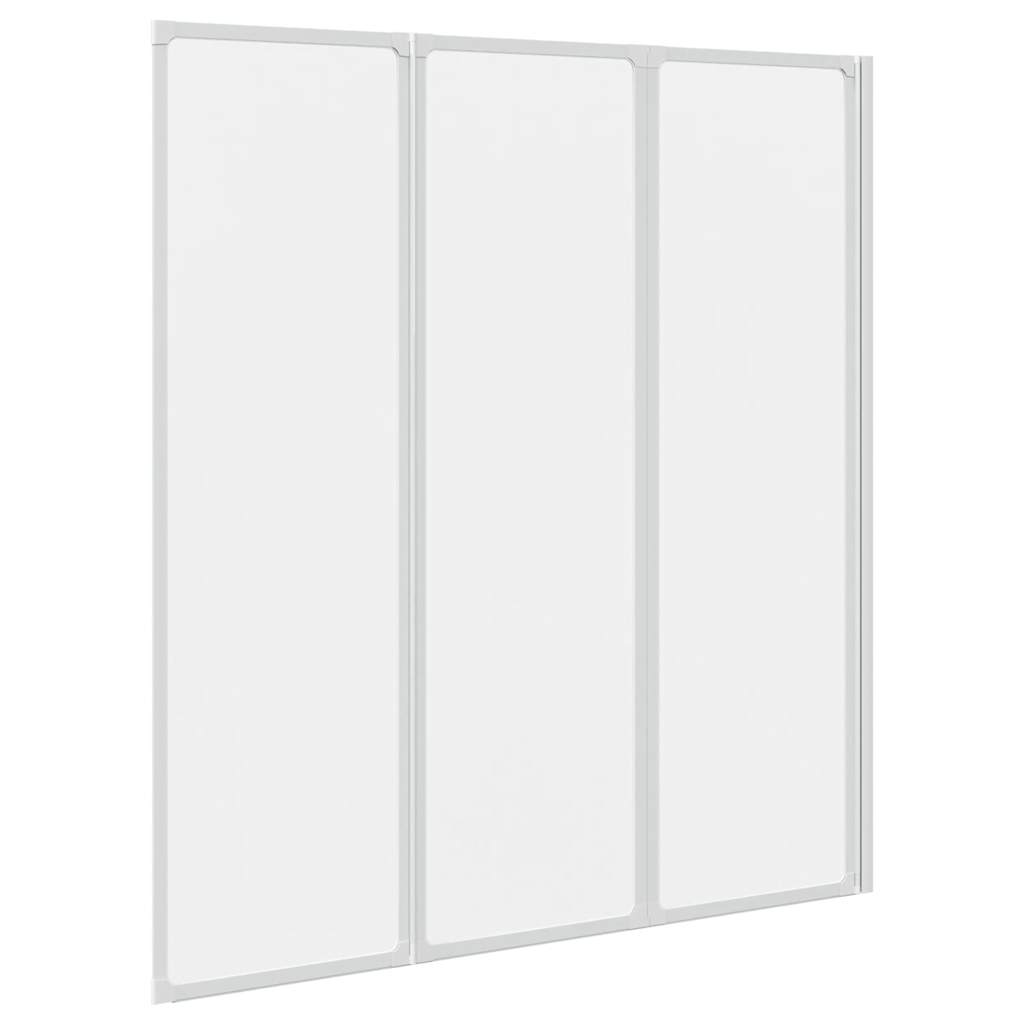 Shower Bath Screen Wall 141 x 132 cm 3 Panels Foldable
