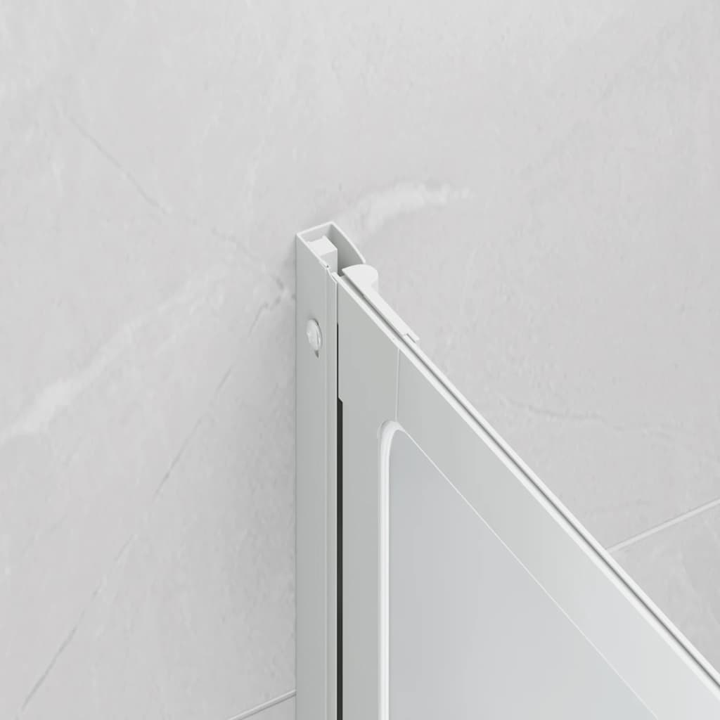 Shower Bath Screen Wall 140 x 168 cm 7 Panels Foldable with Towel Rack