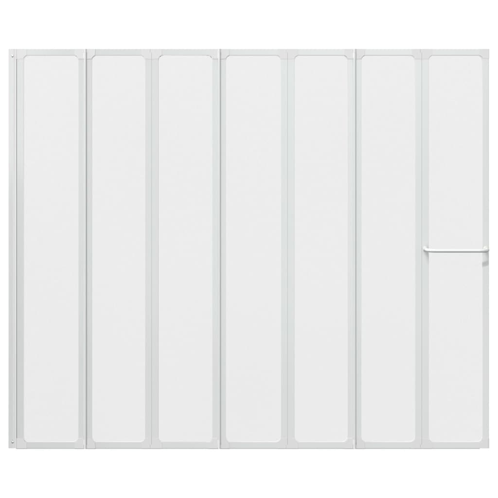 Shower Bath Screen Wall 140 x 168 cm 7 Panels Foldable with Towel Rack