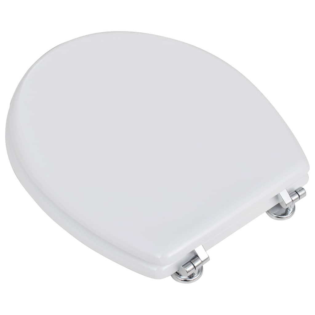 WC Toilet Seat MDF Lid Simple Design White