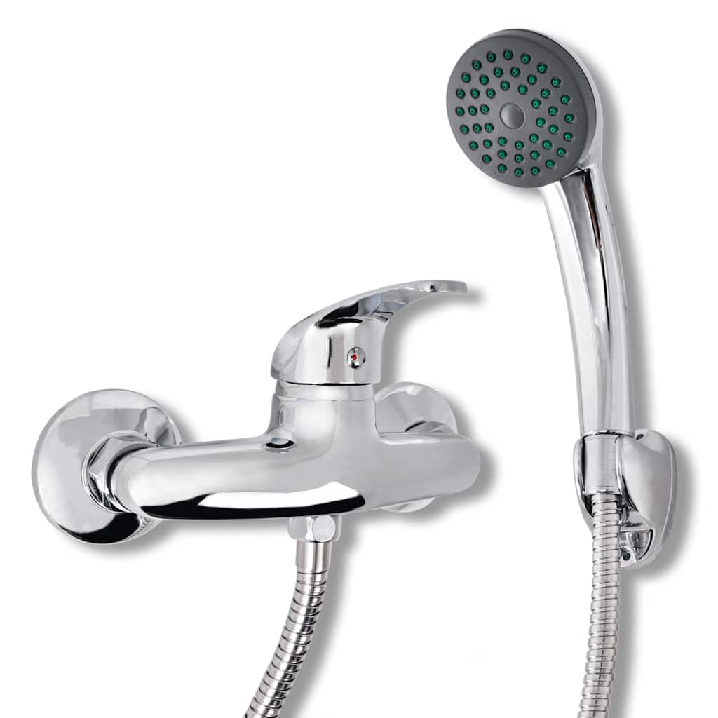 140831 vidaXL Bath Shower Mixer Tap Kit Chrome