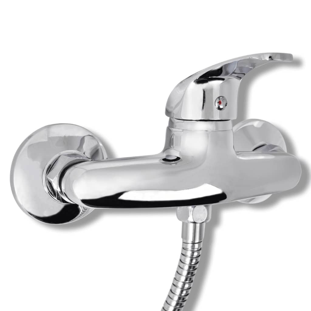 vidaXL Bath Shower Mixer Tap Kit Chrome