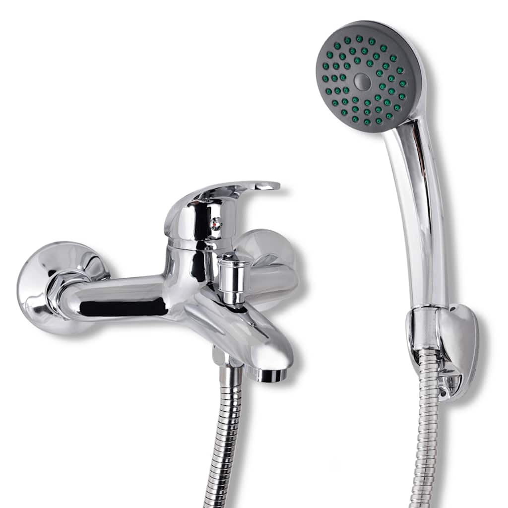 140832 vidaXL Bath Shower Mixer Tap Kit Chrome