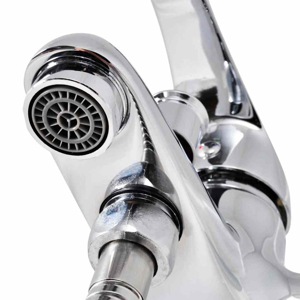 140832 vidaXL Bath Shower Mixer Tap Kit Chrome