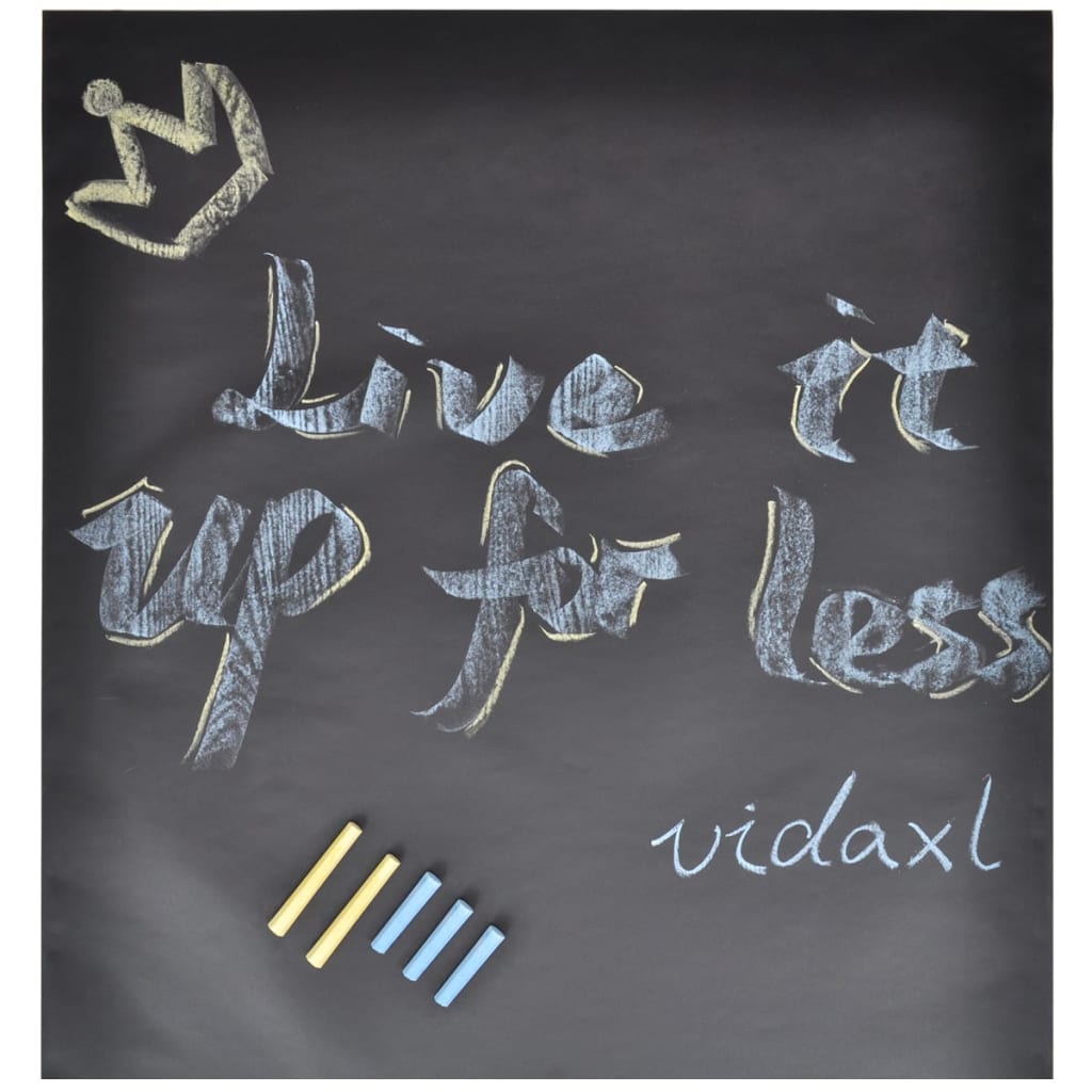 vidaXL Wall Sticker Blackboard 0.45 x 2 m 2 Rolls with Chalks