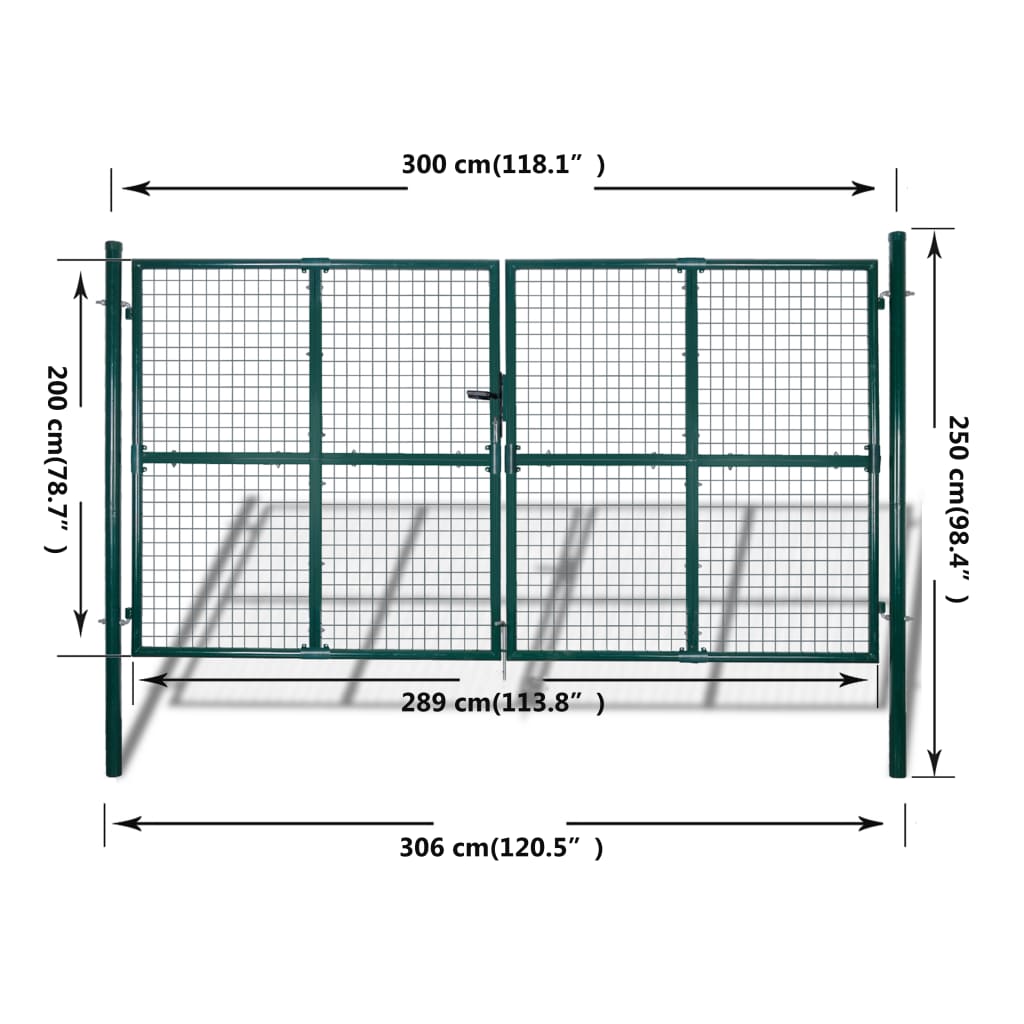 Garden Mesh Gate Fence Door Wall Grille 289 x 200 cm