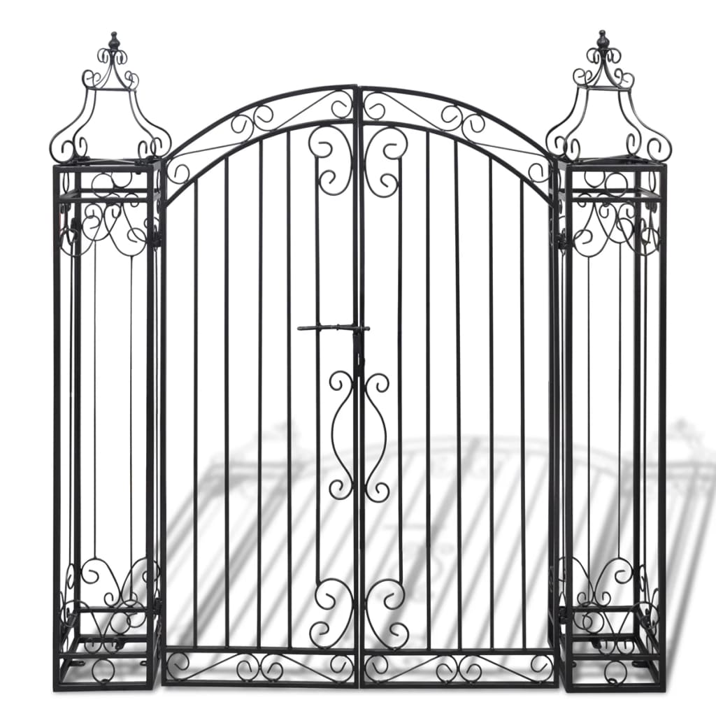 vidaXL Ornamental Garden Gate Wrought Iron 122x20.5x134 cm