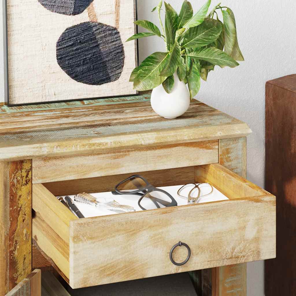 End Table with 1 Drawer 1 Door Reclaimed Wood
