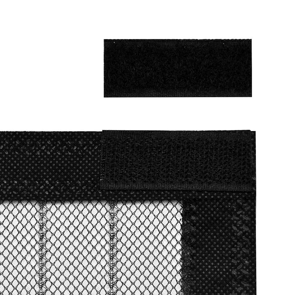 40920 vidaXL Insect Door Curtain 210 x 100 cm 2 pcs Magnet Black