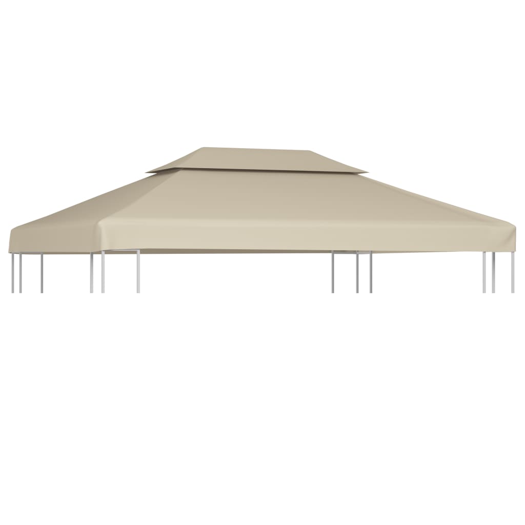 Gazebo Cover Canopy Replacement 310 g / m² Beige 3 x 4 m