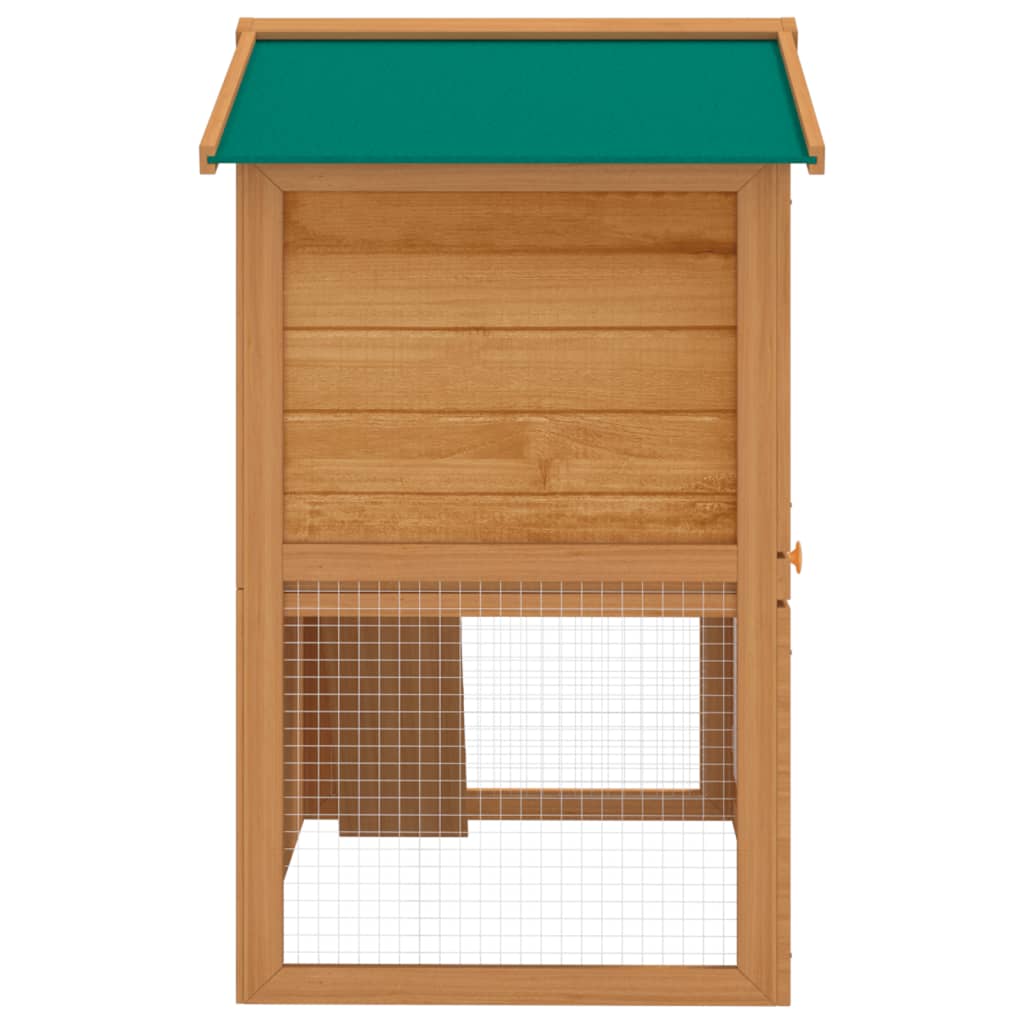 vidaXL Outdoor Rabbit Hutch Small Animal House Pet Cage 3 Doors Wood