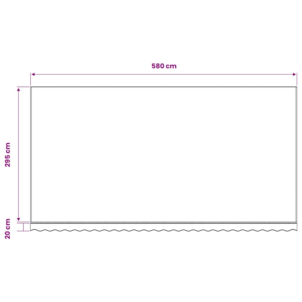 Awning Replacement Fabric Cream 600x300 cm Polyester