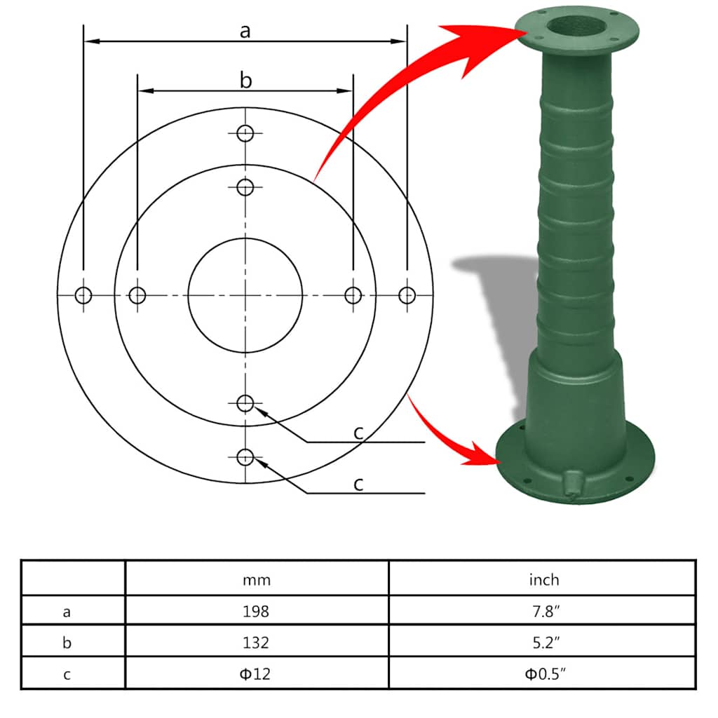 41173 Cast Iron Stand for Garden Hand Water Pump