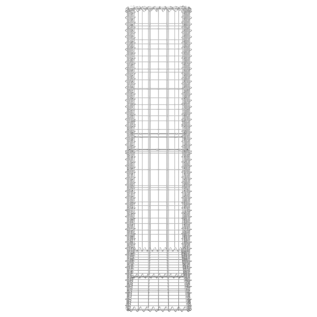 vidaXL Gabion Basket with Lids Galvanised Wire 150 x 100 x 30 cm