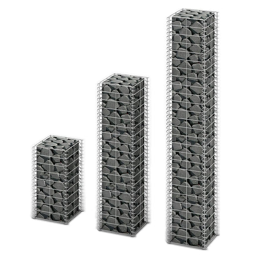 vidaXL 3 Piece Gabion Set Galvanised Wire