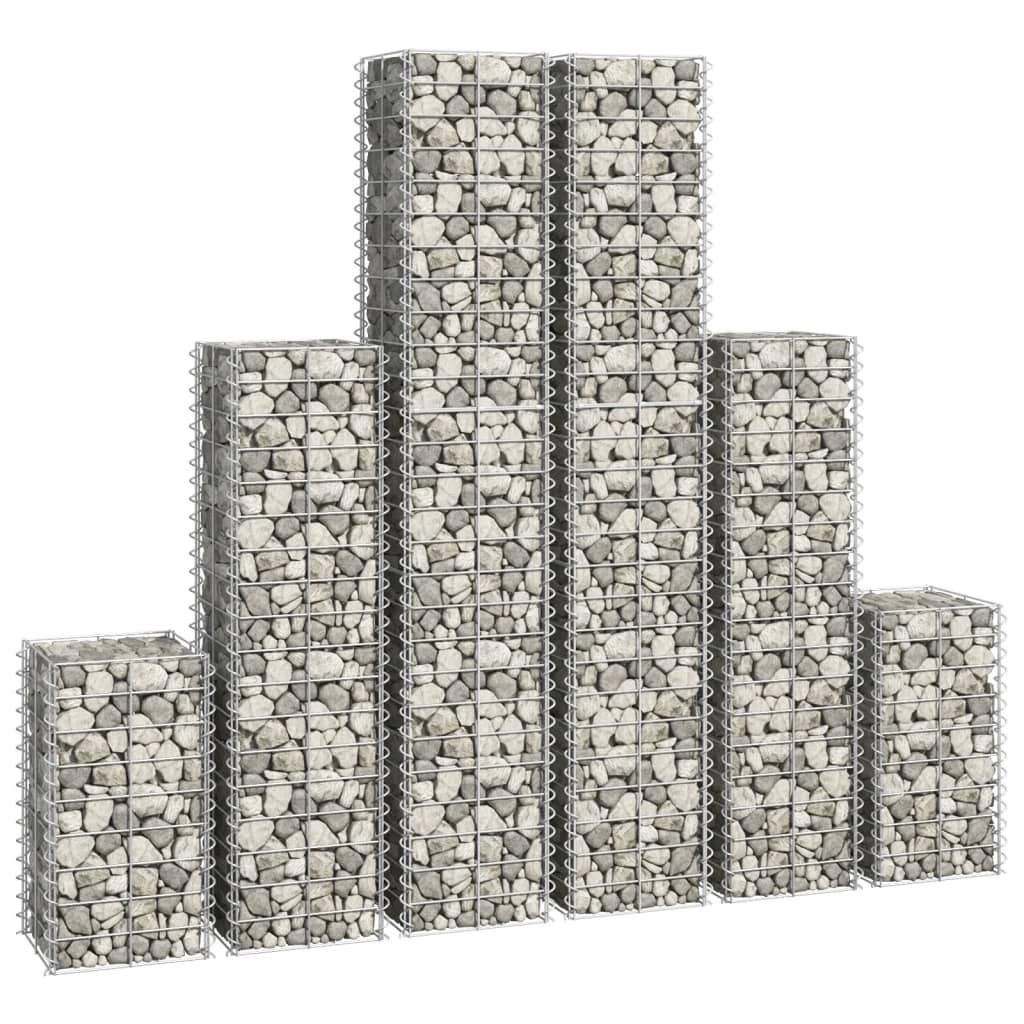 vidaXL 6 Piece Gabion Set Galvanised Wire