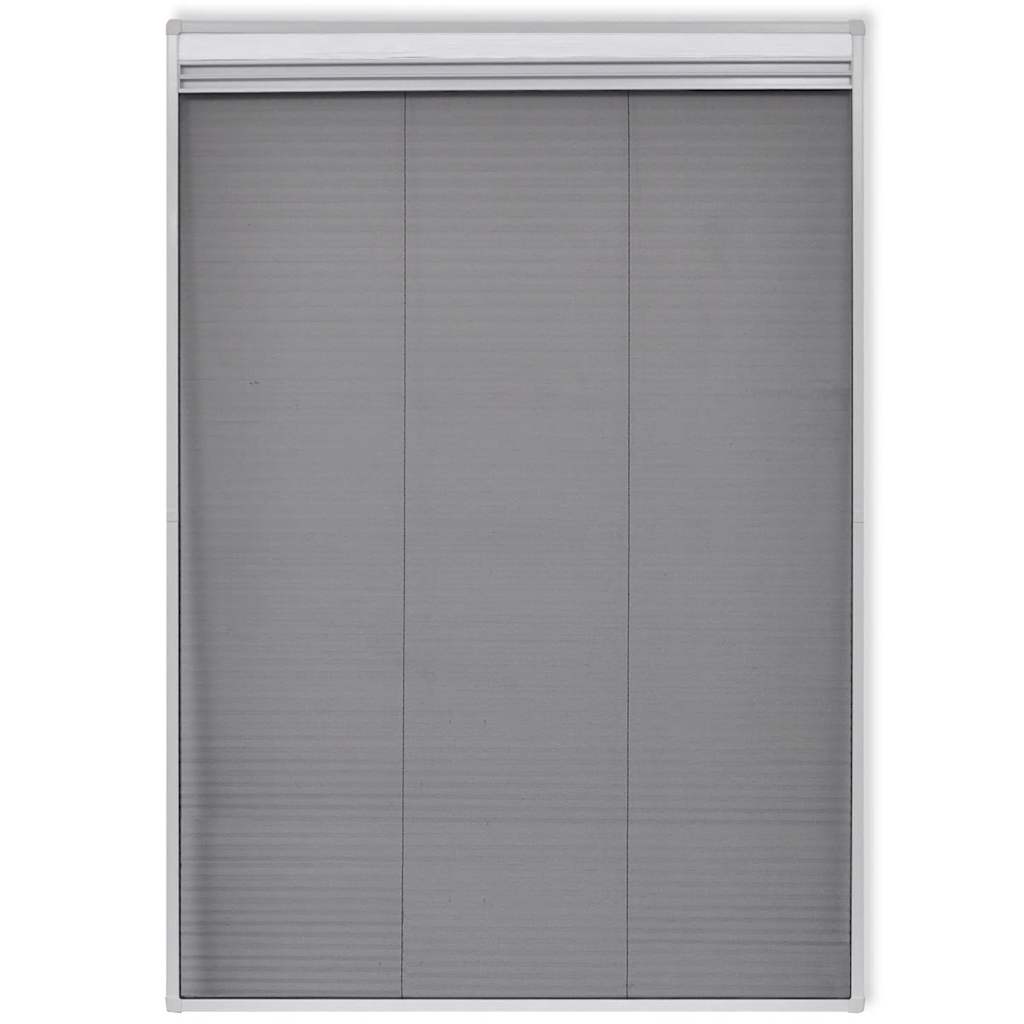 141131 vidaXL Insect Plisse Screen Window Aluminium 160 x 80 cm with Shade