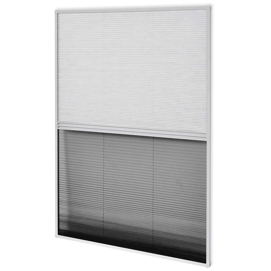141131 vidaXL Insect Plisse Screen Window Aluminium 160 x 80 cm with Shade