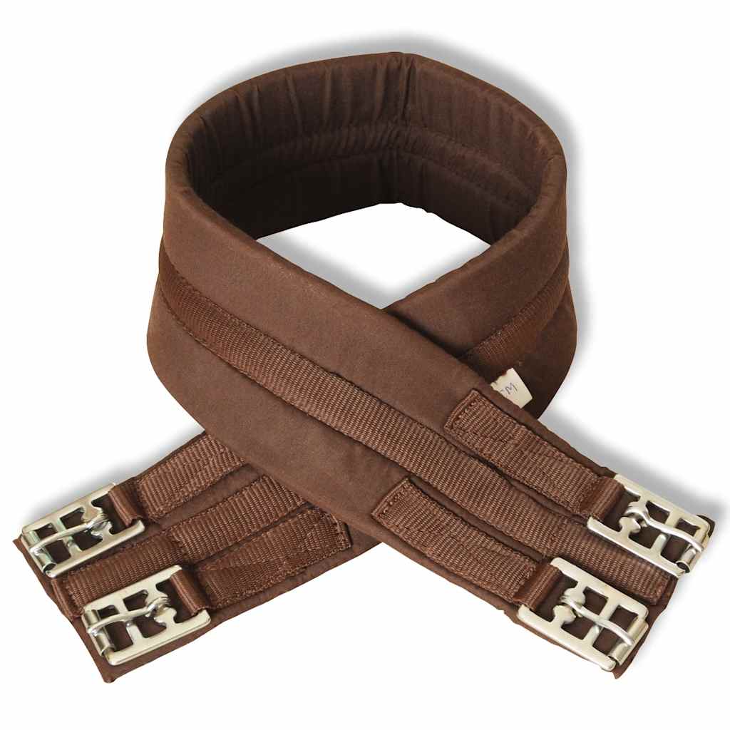Horse Riding Saddle Set 17.5" Real Leather Brown 18 cm