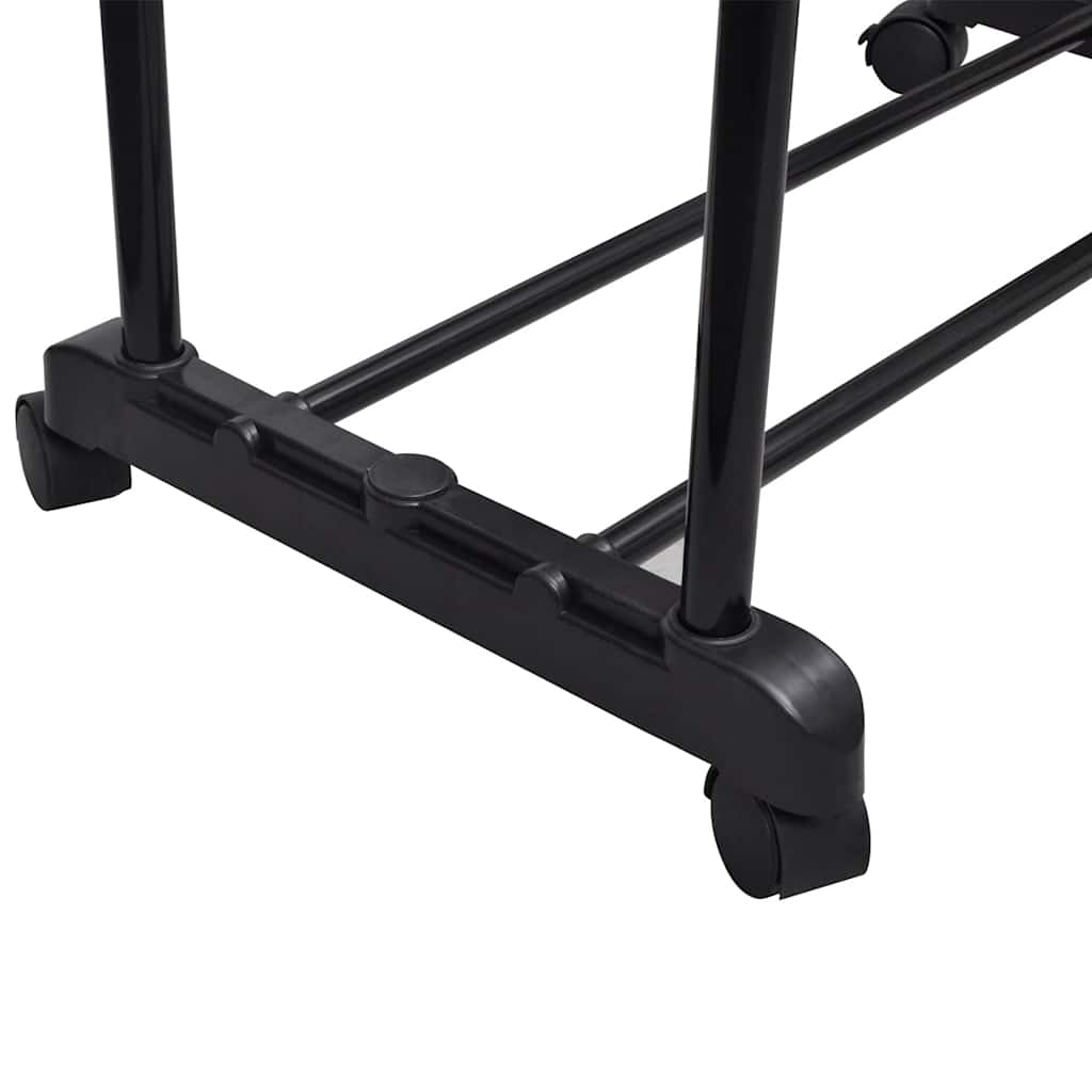 Clothes Rack | Set of 2 | Black, Silver | Stainless Steel, PP Plastic