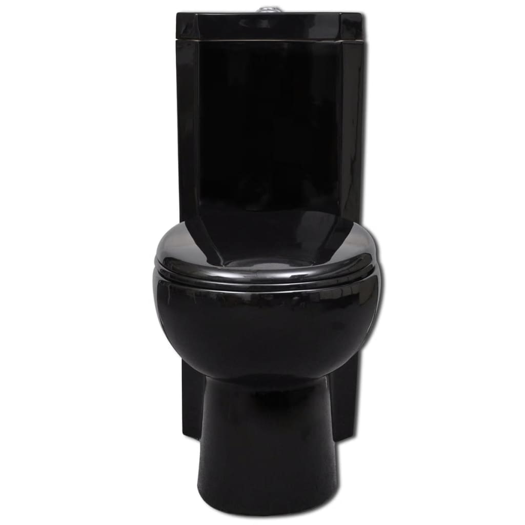 WC Ceramic Toilet Bathroom Corner Toilet Black