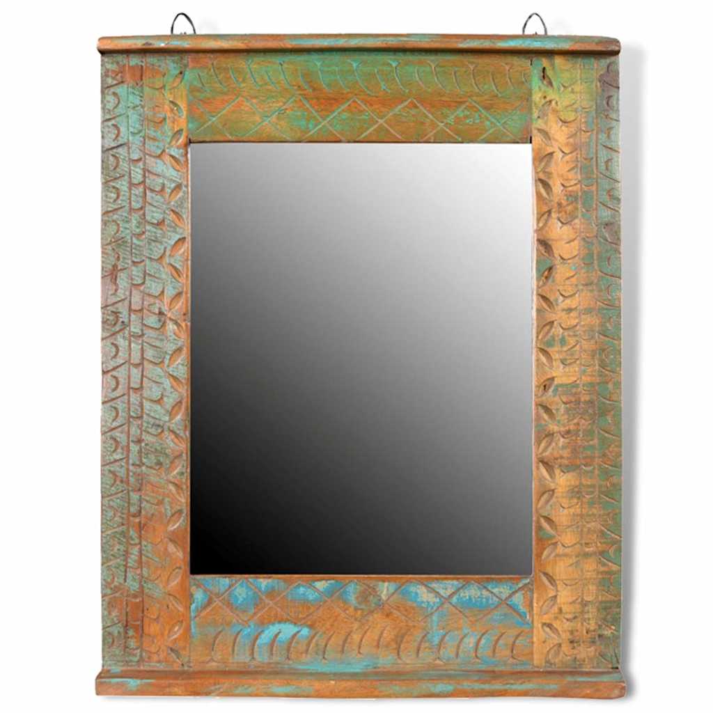 241134 Reclaimed Solid Wood Bathroom Vanity Cabinet Set with Mirror