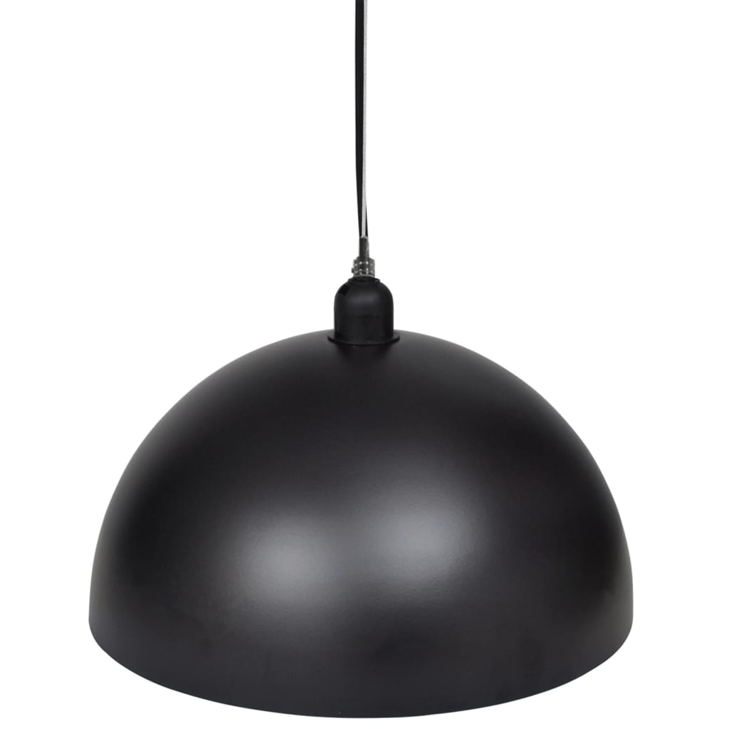 Ceiling Lamp 2 pcs Height-adjustable Semi-spherical Black