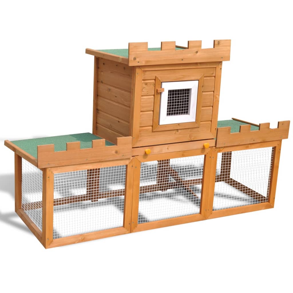 vidaXL Outdoor Large Rabbit Hutch House Pet Cage Single House