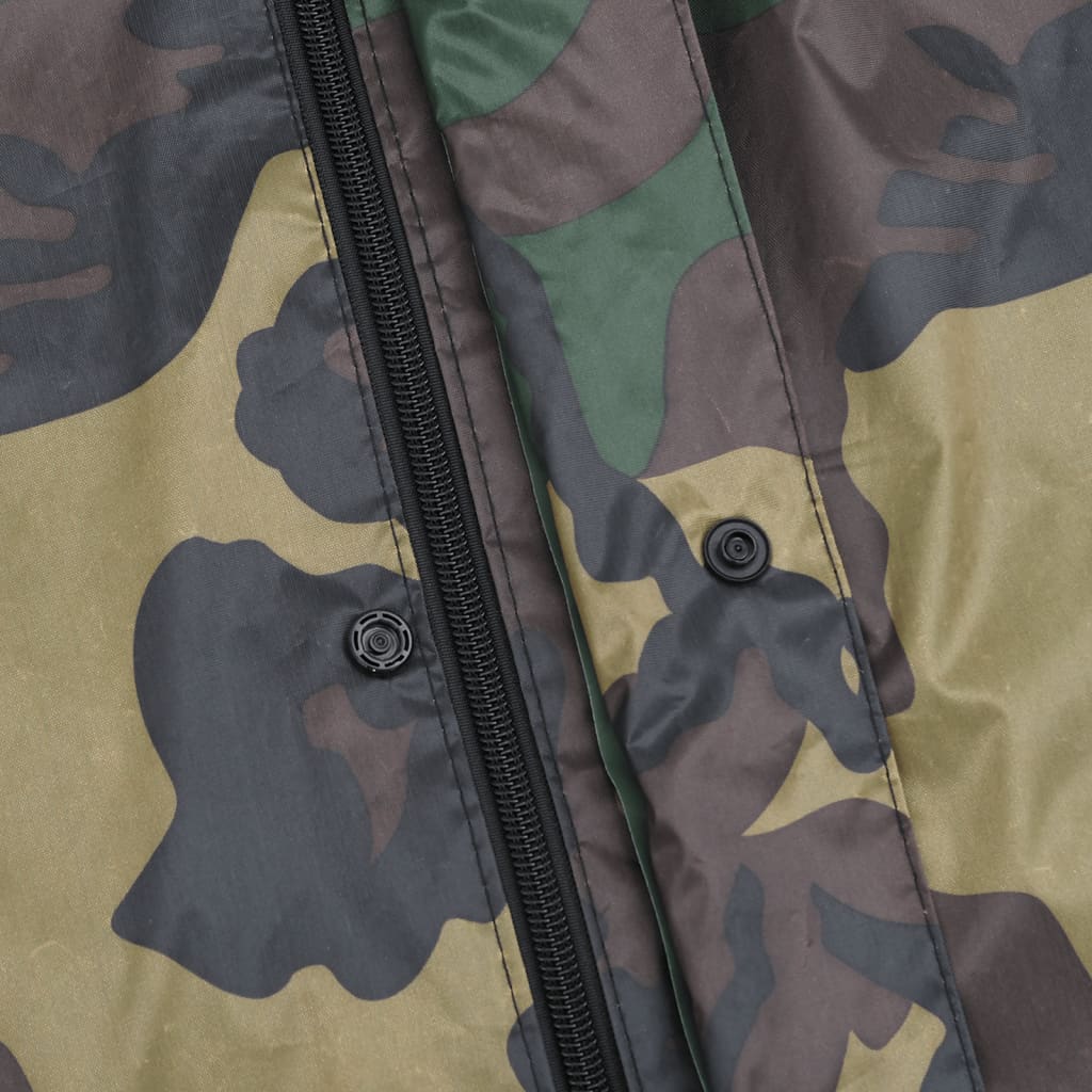 Men's Camo Print 2-Piece Rain Suit with Hood L