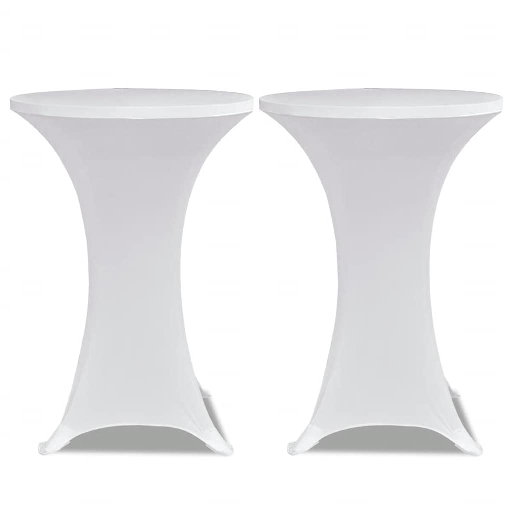 Standing Table Cover Ø70cm White Stretch 2 pcs