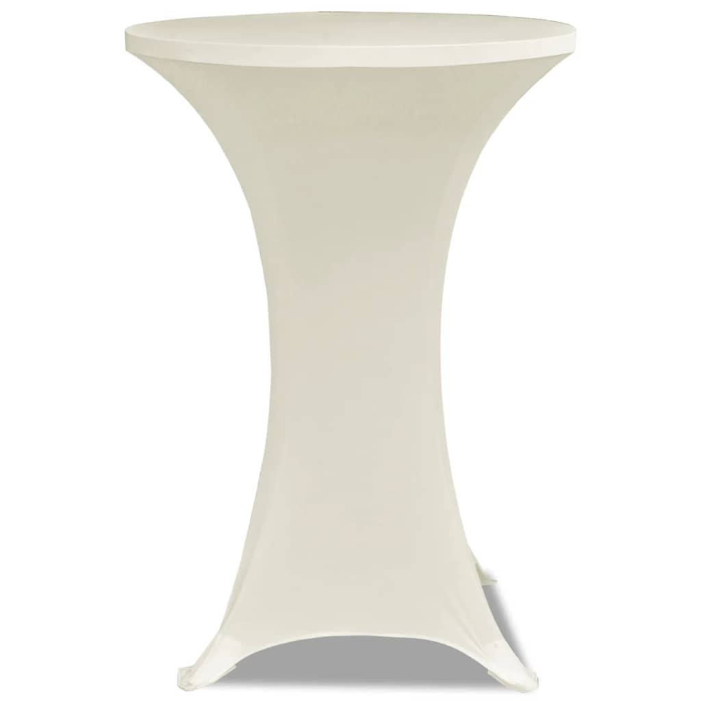 Standing Table Cover Ø80cm Cream Stretch 2 pcs